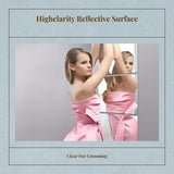 Acrylic Mirror Wall Sticker, Shatterproof, Pressure-Sensitive, Flexible, Suitable for Bathroom and Bedroom, DIY Decoration