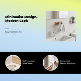 Bathroom Organizer, Wooden Stand, Storage Shelf, Vanity Counter Natural Wood Rack B