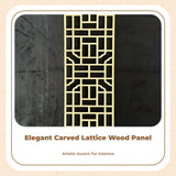 Dongyang Wood Carving, Antique design hardwood wood lattice panel, Chinese partition decor Bu Bu Gao 150x30cm
