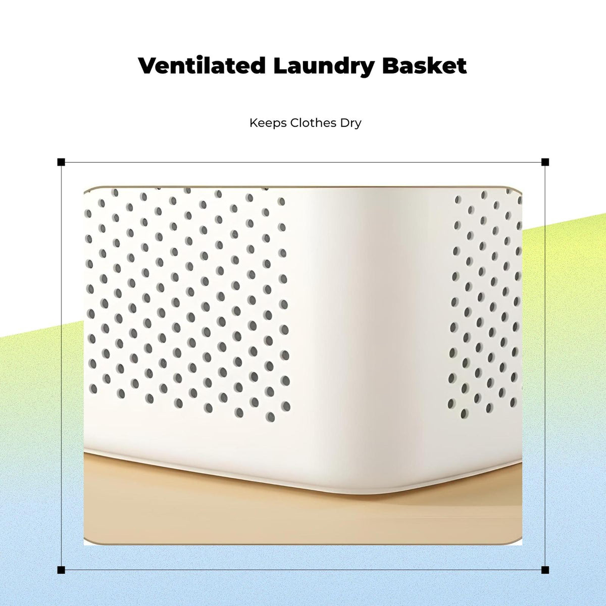 Laundry Basket, Storage Organizer, Multifunctional Clothes Hamper, Bathroom, Home White 38*27*37cm