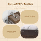 Furniture Anti-Tip Strap, No-Drill Wall Anchor, Child Cabinet Security Silver 8pcs