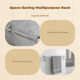 304 Stainless Steel Towel Rack, No-Drill Wall-Mounted Bathroom Organizer, Space-Saving Shelf Stainless Steel 80cm