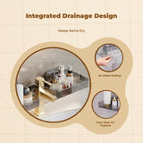 Suction Holder Faucet Organizer, Rotating Storage Rack, Bathroom Trans White 54.1cm