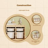 Toy Storage Organizer, Multitier Kids Cabinet, Living Room, Playroom Gray Top 4-Layer