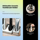 Electric Toothbrush Organizer, Waterproof Storage Stand, Bathroom Countertop Holder 2Tall+2Paste Set