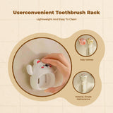 Toothbrush Holder Bathroom Organizer, No Cute Panda Design White