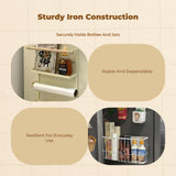 Fridge Side Organizer, No-Drill Storage Rack, Kitchen Wall Holder Horizontal 30x17.5cm