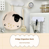 Fridge Side Organizer, No-Drill Storage Rack, Kitchen Wall Holder Vertical 20x25cm
