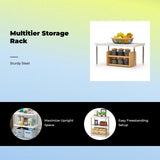 Under Sink Organizer, Multitier Storage Rack, Adjustable Shelf, Kitchen Bathroom Living Room White Ext 1T 28cm