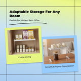Under Sink Organizer, Multitier Storage Rack, Adjustable Shelf, Kitchen Bathroom Living Room OW Thick 3T 55cm