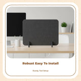 Desk Divider, Privacy Screen, Sneeze Guard for Office, Classroom, Exam Light Gray