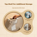 Tissue Box Toilet Paper Holder, Press Bathroom Storage Brown #032
