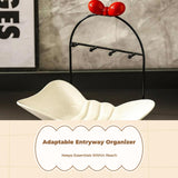 Entryway Key Tray, Modern Luxury Organizer, Desktop Storage, Living Room Decor Water Ripple Round White