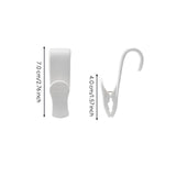 Organizer Hook, Hanging Storage Rack, Rotatable Towel Fastener, Kitchen, Closet, Multi-Purpose Design S White 4pcs