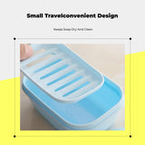 Soap Holder, Leak-resistant Round Soap Case, Portable Organizer for Travel, Keeps Soap Dry Round White