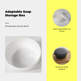 Soap Holder, Leak-resistant Round Soap Case, Portable Organizer for Travel, Keeps Soap Dry Rectangle Blue