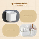 Storage Organizer Hanging Basket, Multi-Purpose Bathroom Kitchen Bin Short+Long White