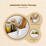 Storage Organizer Hanging Basket, Multi-Purpose Bathroom Kitchen Bin Short x2 White