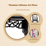 Handmade Suzhou Embroidery Screen, Peony and avian Decoration, Silk Table Decor Orchid