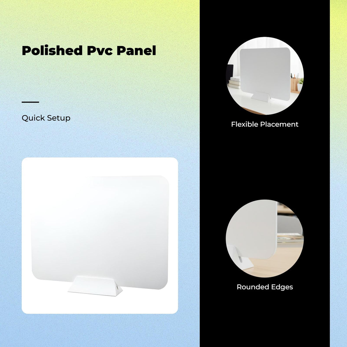 Desk Privacy Panel, PVC Partition Board, Light Shield, Office, Study, Easy Installation 50x30cm Multicolor