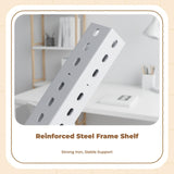 Metal Storage Rack, Adjustable Multitier Shelving, sturdyDuty Organizer for Garage, Kitchen, Office White 38x38x1.5mm