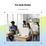 Desk Privacy Panel, PVC Partition Board, Light Shield, Office, Study, Easy Installation 60x30cm Multicolor