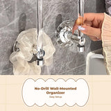 Acrylic Wall-Mounted Hair Tie Organizer, No-Drill Storage Rack, Headband & Jewelry Holder, Decorative Multi-Functional Display 2 Pack