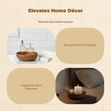 Hardwood Jewelry Tray, Decorative Organizer, Entryway Key Holder, Home Decor Acacia Wood S 10cm