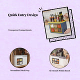 Seasoning Box Set, Multi-Function Seasoning Organizer, Kitchen Storage Rack Milk Coffee 6 Grid Wall-mounted