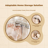 Hat Organizer, Multifunctional Hat Holder, Closet Storage Hook, Space-Saving Holder White 8 Clips 2pcs