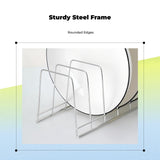 Stainless Steel Dish Drying Rack, 2-Tier Kitchen Organizer, Rustproof Countertop Storage, Detachable Utensil Holder, Silver Bowl Rack