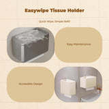 Bathroom Suction Holder Toilet Paper Holder, Waterproof, Storage Shelf Cream Double Layer