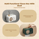 Toilet Paper Holder, Waterproof Tissue Dispenser, Bathroom Storage White 1 Pack