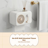 Toilet Paper Holder, Waterproof Tissue Dispenser, Bathroom Storage White 2 Packs