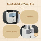 Waterproof Toilet Paper Holder, No Tissue Box Bathroom Organizer Pink