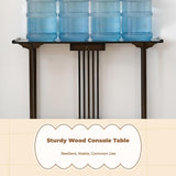 Modern Minimalist Console Table, Narrow Hardwood Entryway Table, Living Room, Hallway Decor Walnut 100 Drawer