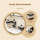 Bathroom Storage Rack, Press Corner Organizer Shelf Walnut 1 Pack