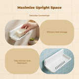 Wall-Mounted Storage Rack, No-Drill Bathroom Organizer, Kitchen Shelf