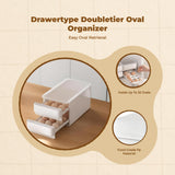 Oval Storage Box, Drawer-Type Organizer, Food Grade Refrigerator