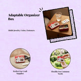 Iron Storage Box, Retro Mini Metal Container, Portable Organizer with Lid