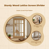 Room Divider, Wood Screen Panel, Hollow Carved Partition, Living Room Decor