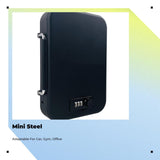 Portable Steel Box, Combination Lock, Mini Security Case for Car, Home, Travel