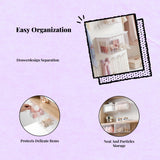 Wall-Mounted Rotating Organizer, Transparent Drawer Storage Box, Makeup Accessories Holder for Bathroom, Bedroom, Office – Dustproof Acrylic Design