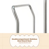 304 Stainless Steel Cutting Board Rack, Pot Lid Holder, Kitchen Organizer, Wide Base