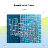 304 Stainless Steel Bathroom Storage Rack, Shower Shelf Organizer, Silver