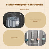 Mop Holder, Wall Mount, Non-Slip, Bathroom Organizer