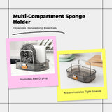 Sponge Holder, Stainless Steel Sink Holder, Draining Rack, Kitchen Organizer