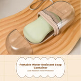 Travel soap holder, portable water-resistant case, small drainage holder
