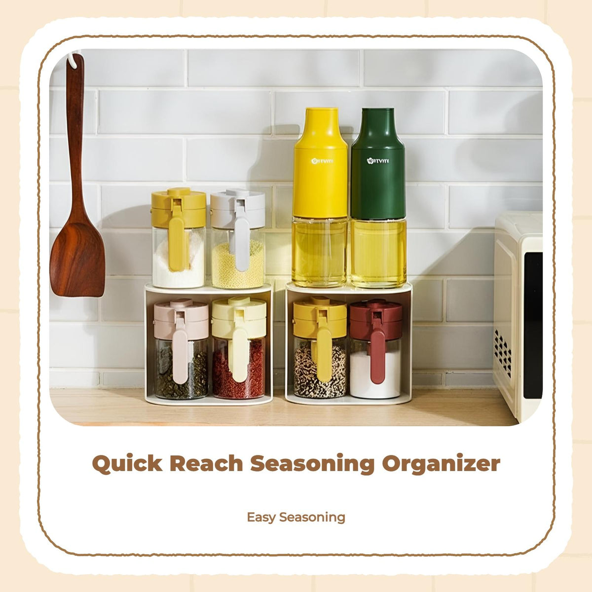 Glass Seasoning Jar, Kitchen Storage Essentials, Airtight Condiment Set
