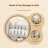 Kids book organizer, multitier book rack, toy storage organizer, nursery, playroom